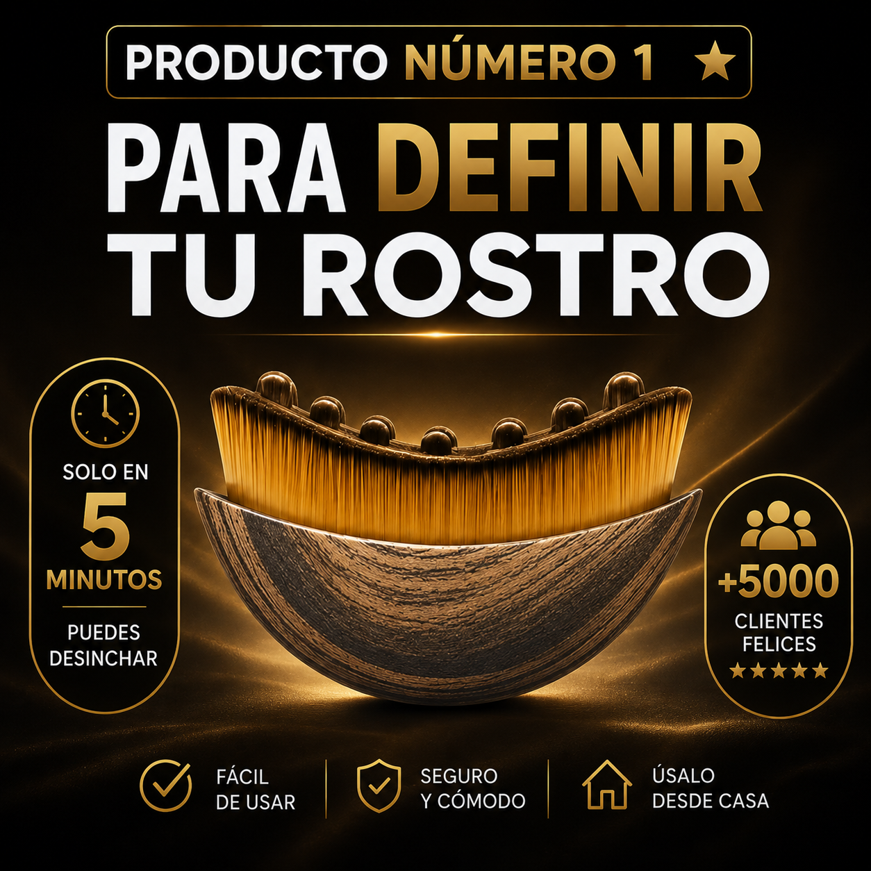 Cepillo Facial para Deshinchar y Definir tu Rostro en 5 Minutos
